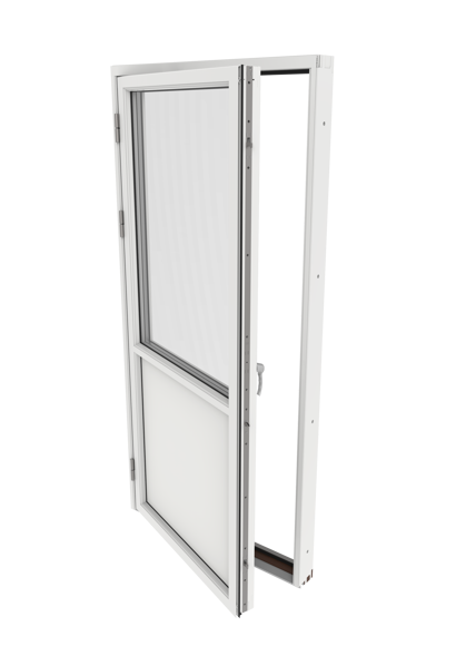 Outline 3-glas Alu, altandörr med fyllning utsida öppen