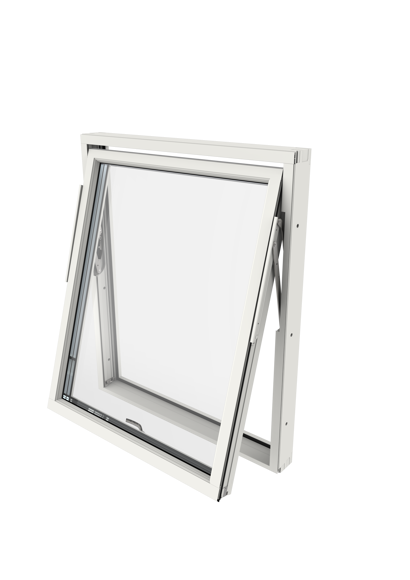 Outline 3-glas Alu, Vridfönster utsida öppet